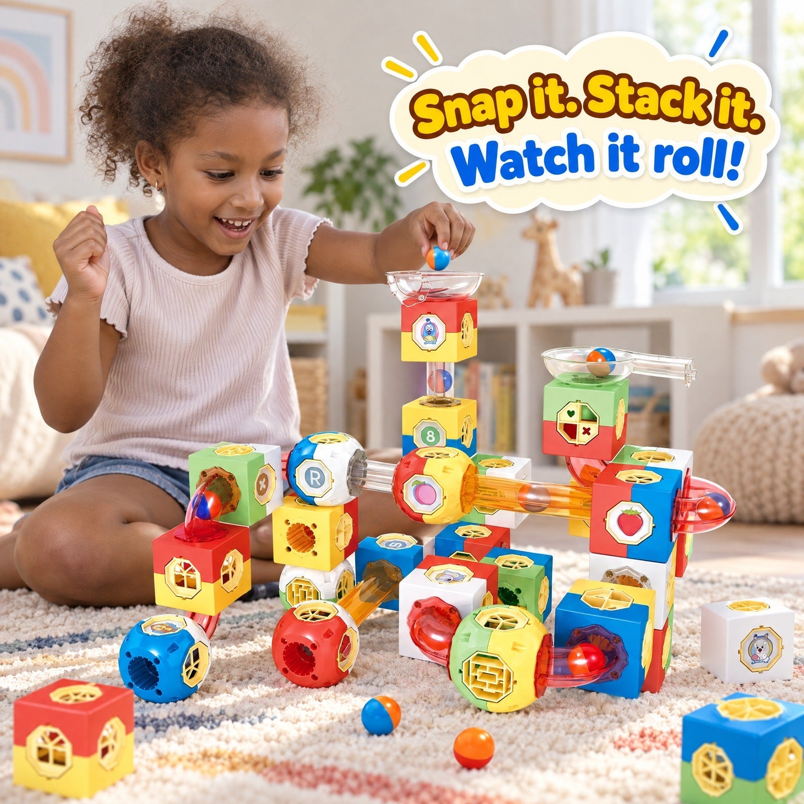 Marble Run Building Blocks Set
