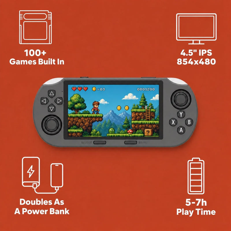 Retro Handheld Game Console - 100+ Classic Games (view 17)