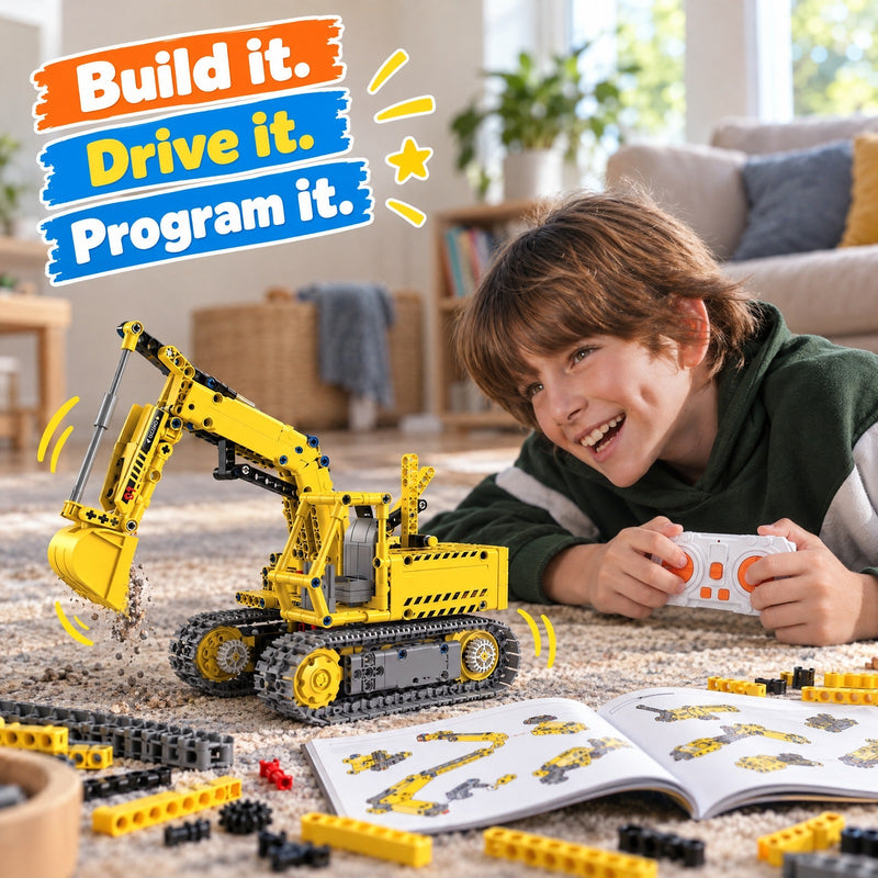 5-in-1 Remote Control Construction Building Block Kit