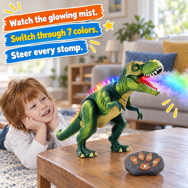 Remote Control Mist-Breathing T-Rex Dinosaur