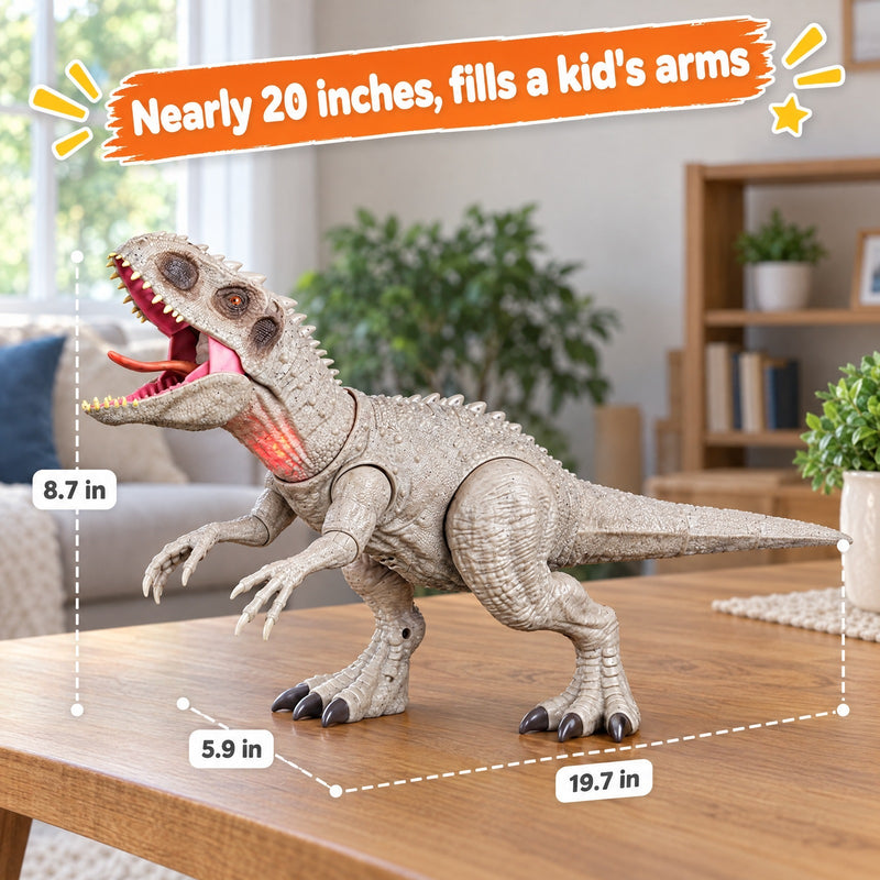 Big T-Rex Dinosaur Figure with Roar Sound & Light