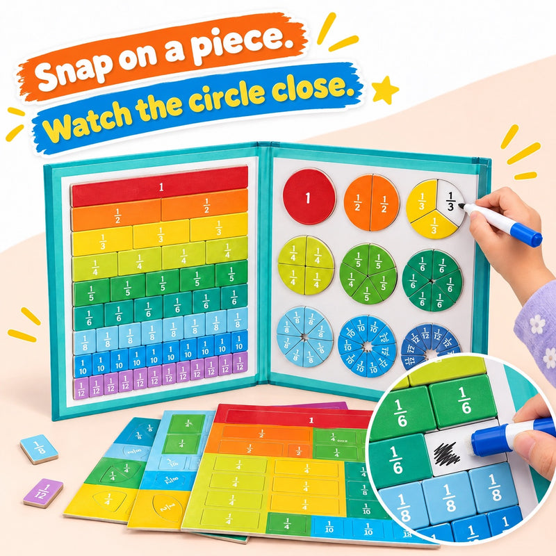 Magnetic Fraction Learning Book – educational toy