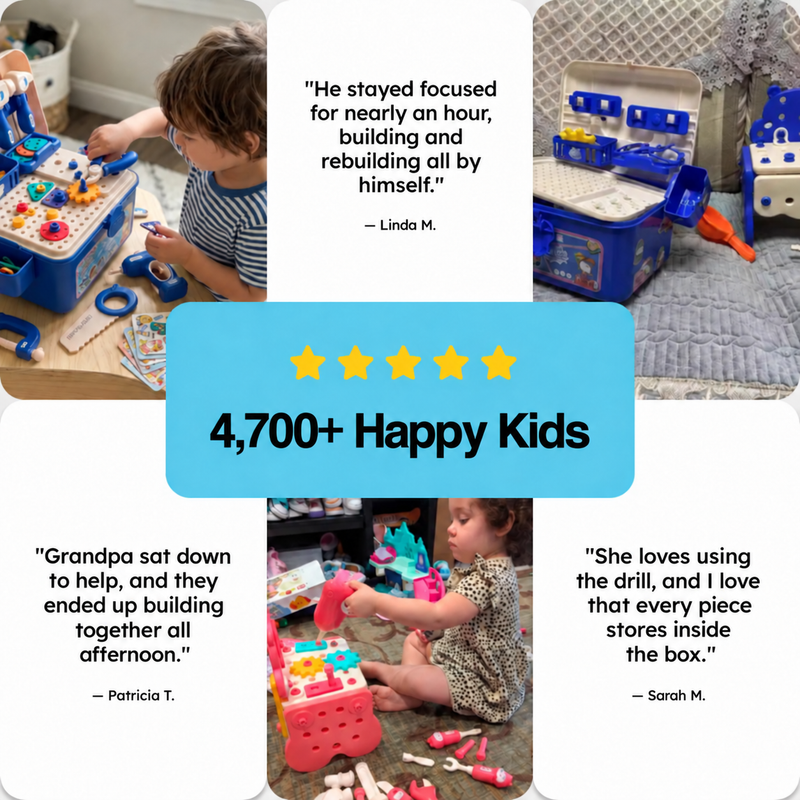 Kids' Tool Set & Workbench Electric Drill Tools & Building Pieces (view 24)