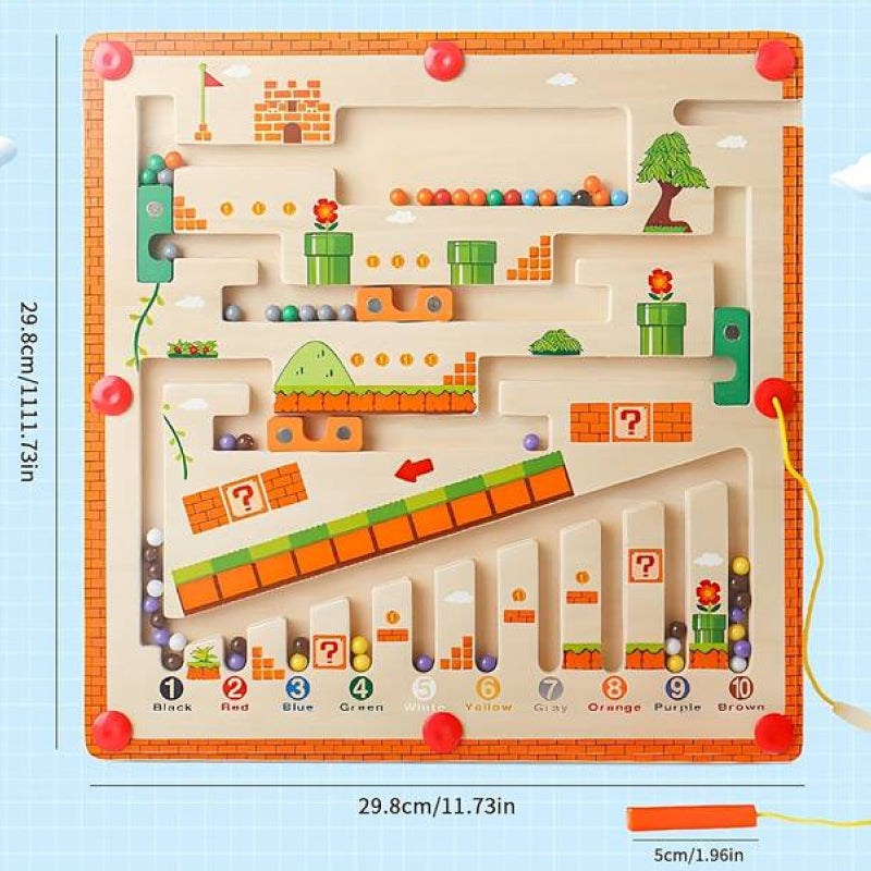 Montessori Magnetic Color and Number Maze