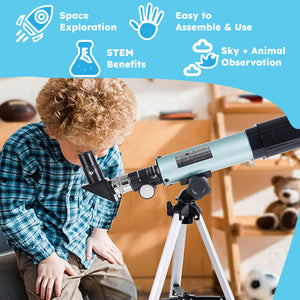 Kids 50mm Refractor Telescope with Case