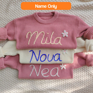 Custom Name Cozy Toddler Sweater