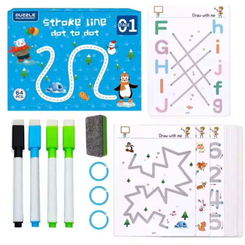 My First Build & Create Set with colorful magnetic cube, reusable writing cards, squeaky eggs, and storage tray for hands-on learning and creativity