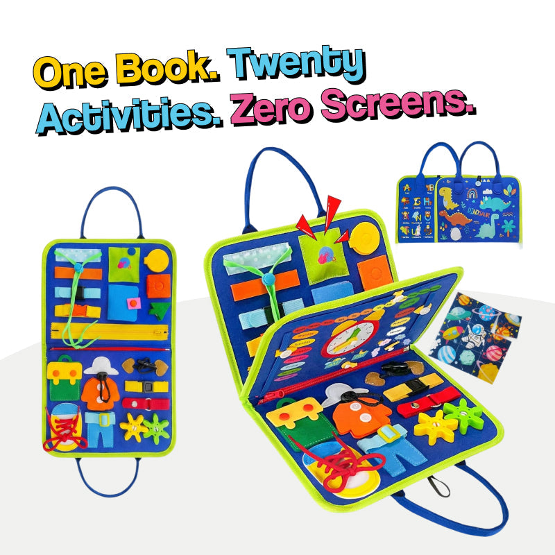 Soft Quiet Book with 20+ Activities for Toddlers