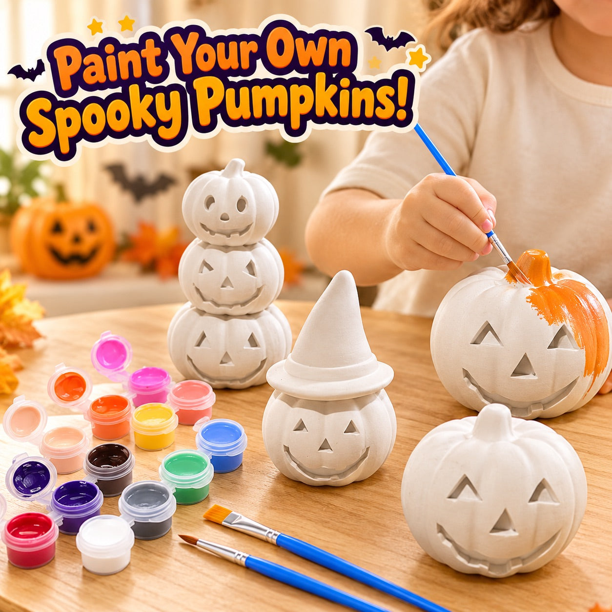 DIY Halloween Pumpkin Art Kit – for kids ages 3+
