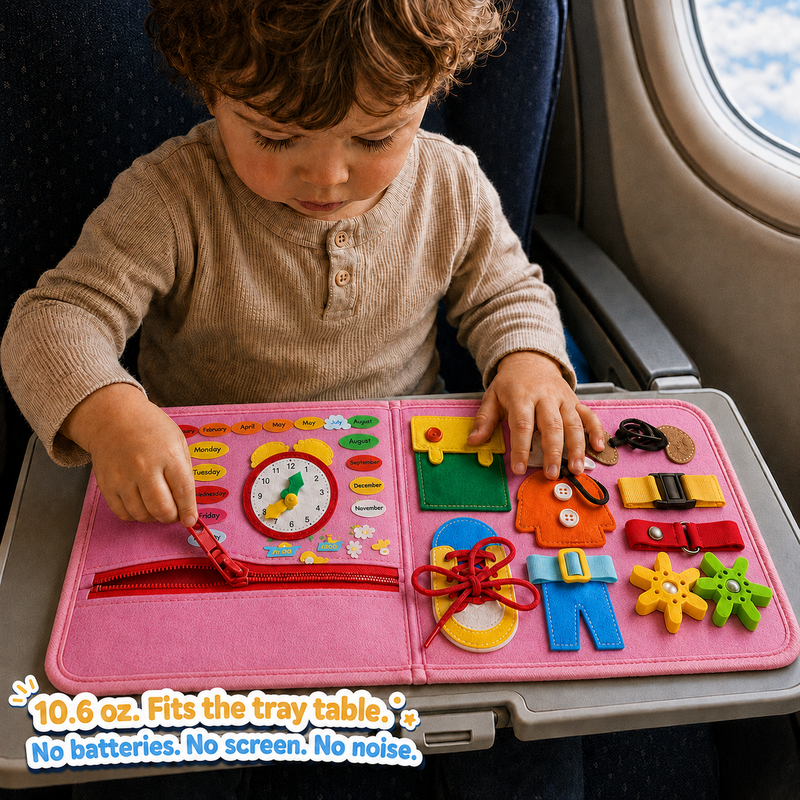 Soft Quiet Book with 20+ Activities for Toddlers