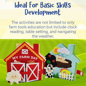 Kids Montessori Interactive Educational My Farm Day Book