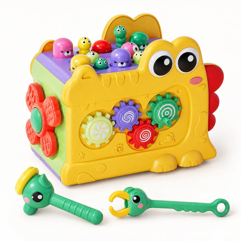 Whack-a-Mole Activity Cube with Xylophone