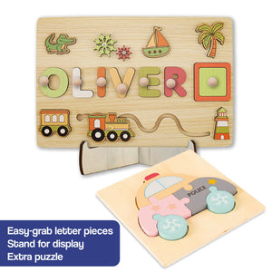 Custom Name Montessori Wooden Board