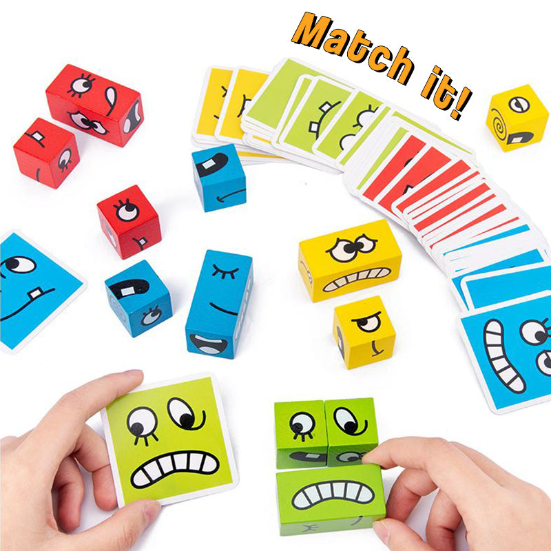 Expression Puzzle Building Blocks Game