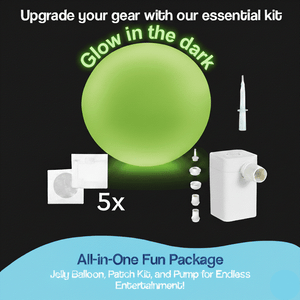 Glow in the dark Giant Jelly Balloon Ball kit with pump and patch accessories for outdoor fun