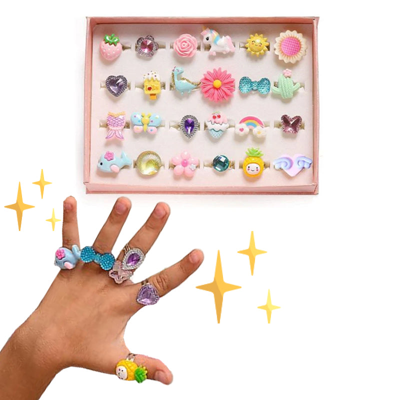 Little Princess Cartoon Ring Set