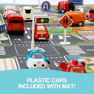 Montessori City Map with Detachable Car Toys