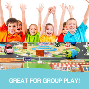 Montessori City Map with Detachable Car Toys