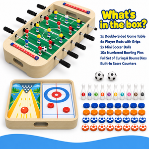 4-in-1 Wooden Tabletop Foosball Game Set (view 7)