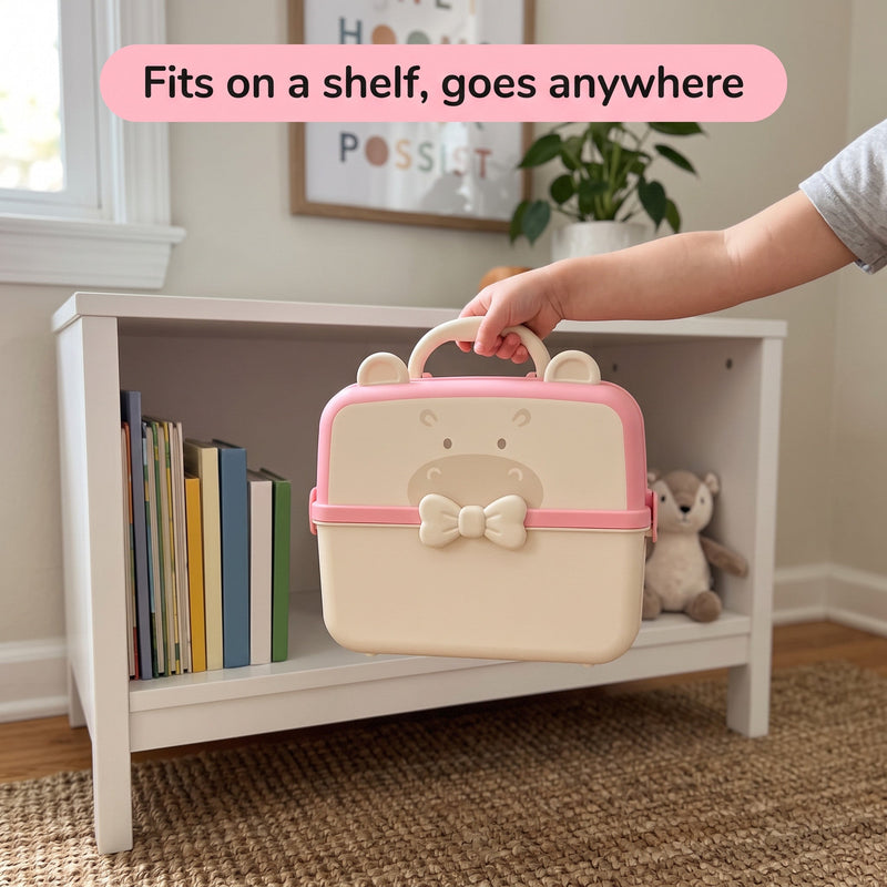 Little Doctor Play Kit with Hippo Carry Case in pink – pretend play set