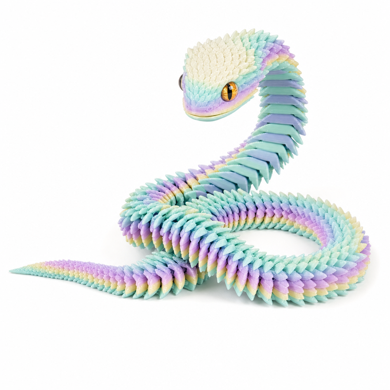 Articulated 3D-Printed Viper Snake – gift idea for kids and grandchildren