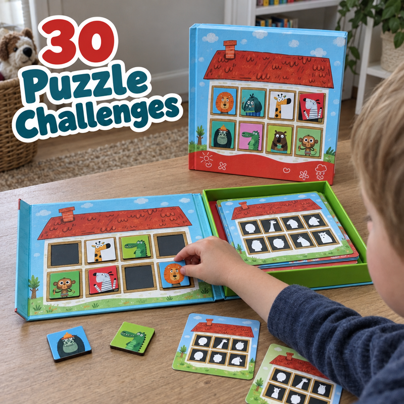 Magnetic Animal House Matching Game – for kids ages 3–5
