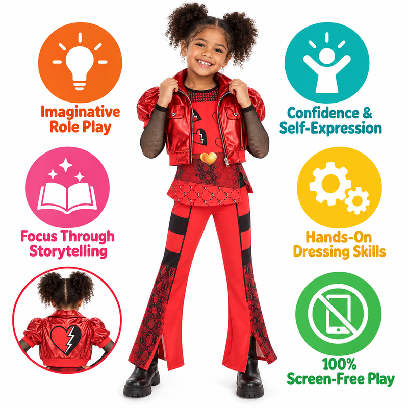 Metallic Rocker 3-Piece Costume Set – gift idea for kids and grandchildren