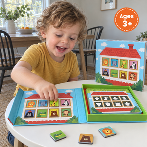 Magnetic Animal House Matching Game – Montessori-inspired toy