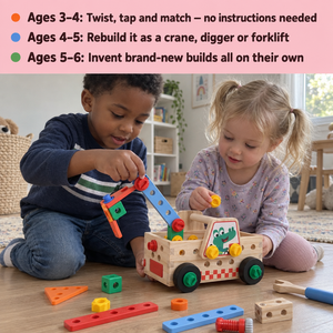 Wooden Take-Apart Tool Truck – DIY craft activity