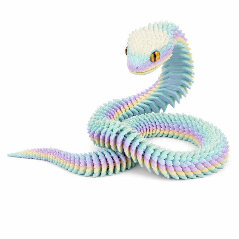Articulated 3D-Printed Viper Snake – action figure