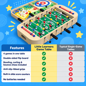 4-in-1 Wooden Tabletop Foosball Game Set (view 9)