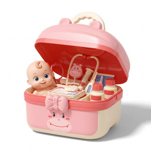 Little Doctor Play Kit with Hippo Carry Case – pretend play set